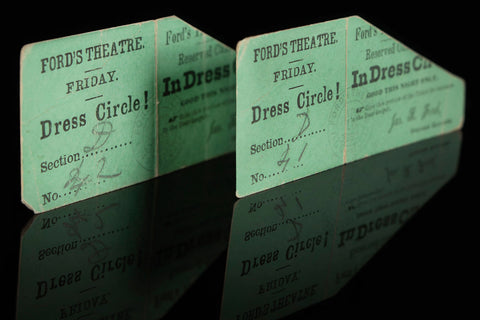 Tickets Auctioned From the Night of Lincoln’s Murder at Ford’s Theatre