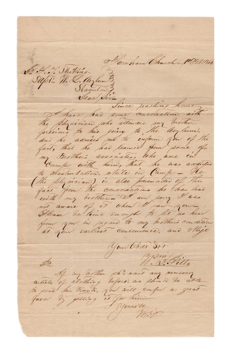 1864 Letter Recounts Confederate Soldier’s Masturbation Addiction